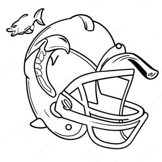 Miami Dolphins Mascotte Kleurplaat 79541-21701
