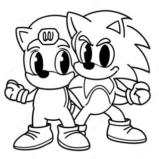 Sonic En Mario Kleurplaat 79820-21894