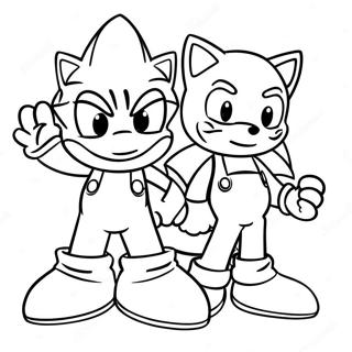 Sonic En Mario Kleurplaat 79820-21895