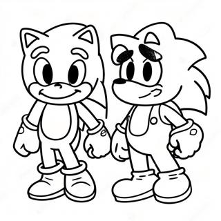 Sonic En Mario Kleurplaat 79820-21896