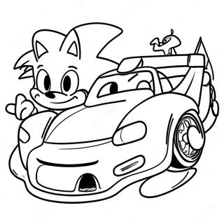 Sonic Racen Met Vrienden Kleurplaat 79821-21898