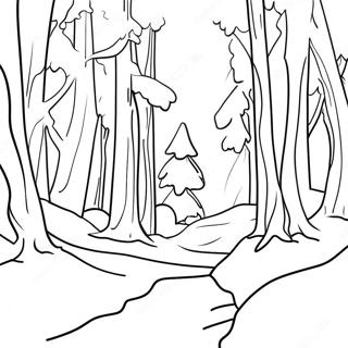 Sneeuwachtig Boslandschap Kleurplaat 79848 21924