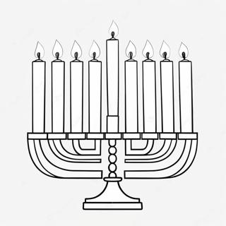 Kleurige Menorah Kleurplaat 79924-21979