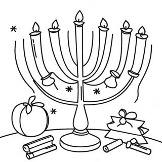 Vrolijke Hanukkah Viering Kleurplaat 79925-21981