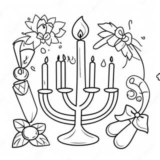 Vrolijke Hanukkah Viering Kleurplaat 79925-21982