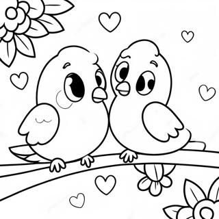 Leuke Liefdesvogels Kleurplaat 80004 22045