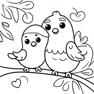 Leuke Liefdesvogels Kleurplaat 80004 22046