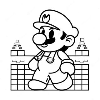 Kleurplaat Van 8 Bit Mario 80155-22154