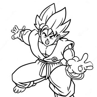 Goku Kamehameha Aanval Kleurplaat 8030 1171