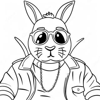 Bad Bunny Kleurplaten