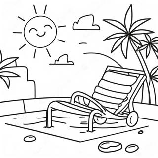 Zonnige Zwembad Dag Kleurplaat 80516-22439