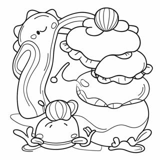 Kleurige Zwembad Opblaasfiguren Kleurplaat 80518-22448