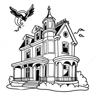 Spookachtig Landhuis Kleurplaat 80643-22539