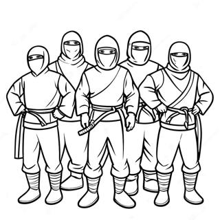 Moedige Spion Ninjas Team Kleurplaat Kleurplaten