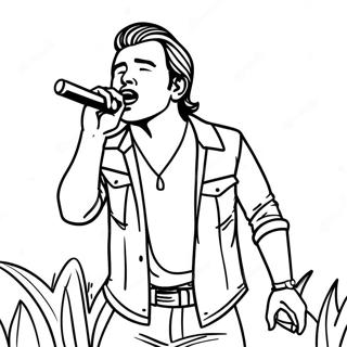 Morgan Wallen Zingt Op Het Podium Kleurplaat 80746-22618