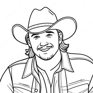 Morgan Wallen In Cowboyhoed Kleurplaat 80748 22628