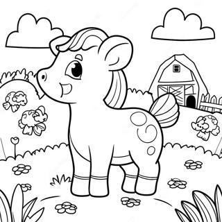 Schattige Kleurplaat Van Boerderijdieren In De Weide 80928 22766