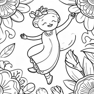 Peso Pluma Dansend Op Een Bloem Kleurplaat 80980 22807