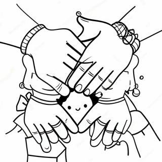 Diverse Kinderen Hand In Hand Kleurplaat 81032-22852