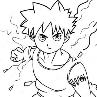 Killua Zoldyck Met Bliksem Kleurplaat 81107-22901