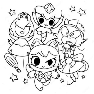 Glitter Force Personages In Gevecht Kleurplaat 81186-22965