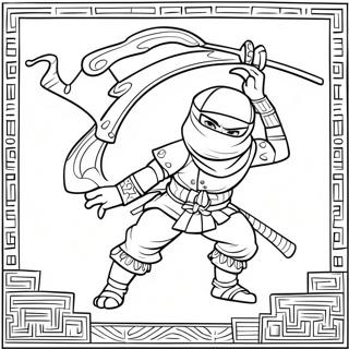 Ninja Letter N Kleurplaat 81261-23017