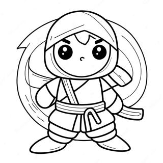 Ninja Letter N Kleurplaat 81261-23018