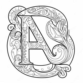 Nautische Letter N Kleurplaat 81263-23025