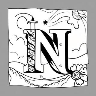 Nachtlucht Letter N Kleurplaat 81264-23030