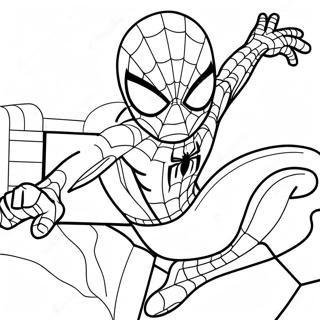 Tekening Van Spiderman En Hello Kitty Kleurplaten