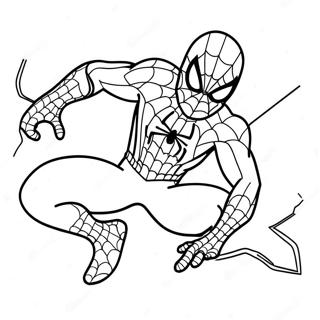 Spiderman Actie Houding Kleurplaat 81316-23071