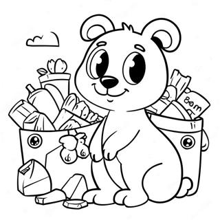 Schattige Dieren Recycling Kleurplaat 81393-23129