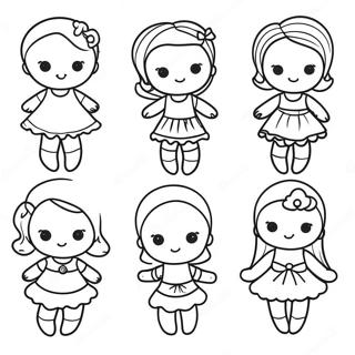 Schattige Papieren Poppen Kleurplaat 81519 23222