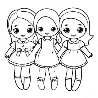 Schattige Papieren Poppen Kleurplaat 81519 23223