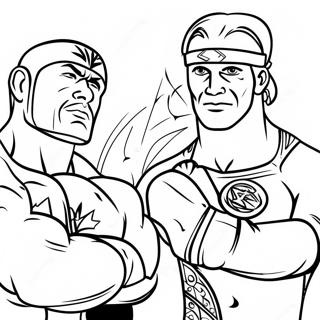 Wwe Superstars In Actie Kleurplaat 81595-23278