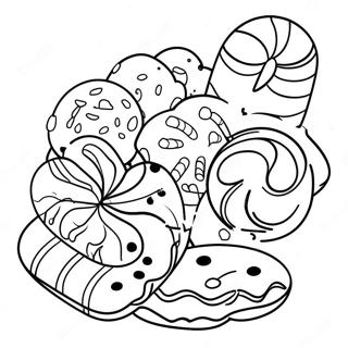 Vrolijke Pepermuntstok Koekjes Kleurplaat 81650 23332