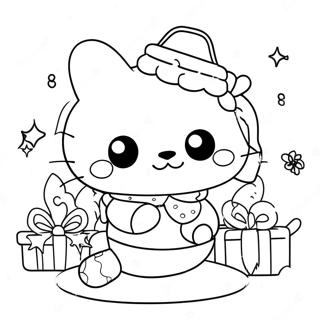 Kerst Sanrio Kleurplaten