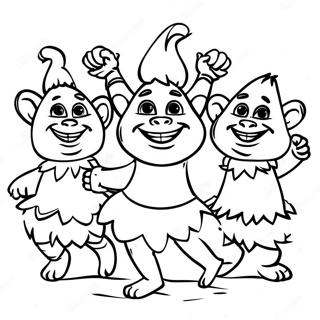 Trolls Dansen In Harmonie Kleurplaat 81778-23426