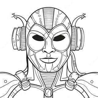 Titan Speakerman Met Kleurrijke Achtergrond Kleurplaat 81830-23472