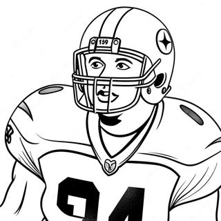 Pittsburgh Steelers Speler In Actie Kleurplaat 81879-23500