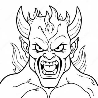 Boze Demon In Vlammen Kleurplaat 82062-23645