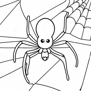 Spookachtige Halloween Spin In Web Kleurplaat 82164-23728
