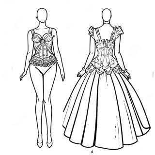 Glamoureuze Outfit Kleurplaat 82317-23870