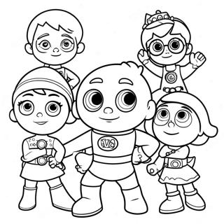 Super Why En Vrienden Kleurplaat 82367-23905