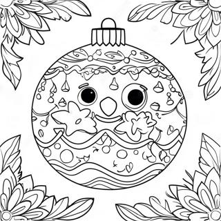 Feestelijke Kerst Stitch Ornament Kleurplaat 82522-24026