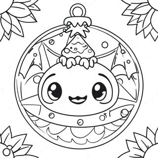 Feestelijke Kerst Stitch Ornament Kleurplaat 82522-24028