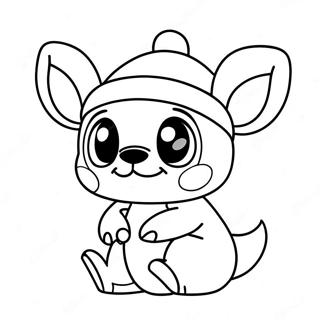 Schattige Kerst Stitch Met Kerstmuts Kleurplaat 82523-24032