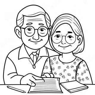 Hartverwarmende Grootouders Dag Kleurplaat 82675-24147