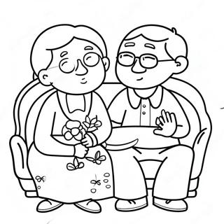 Kleurige Grootouders Dag Viering Kleurplaat 82678-24157