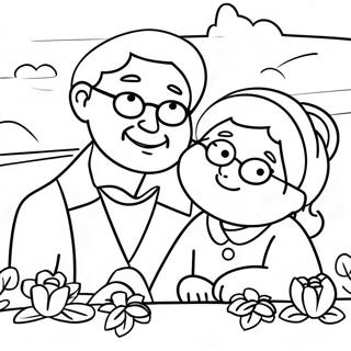 Kleurige Grootouders Dag Viering Kleurplaat 82678-24158
